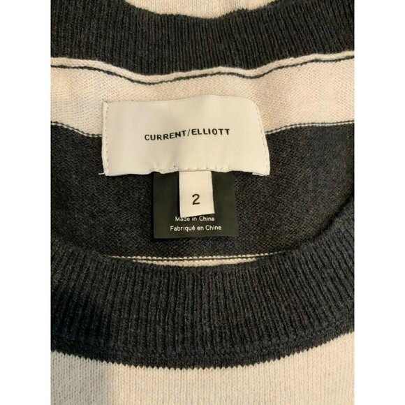 Current/Elliott Dark Gray & White Striped The Suns Out Tie Dress, Size 2 Medium - Picture 7 of 7